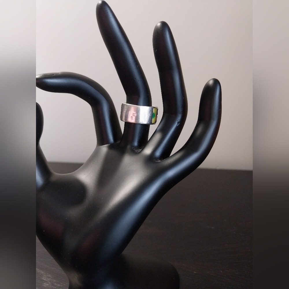 Sterling Silver Enamel Ring - Picture 4 of 15